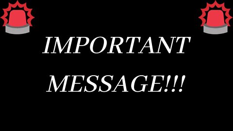 IMPORTANT MESSAGE - We are being attacked.