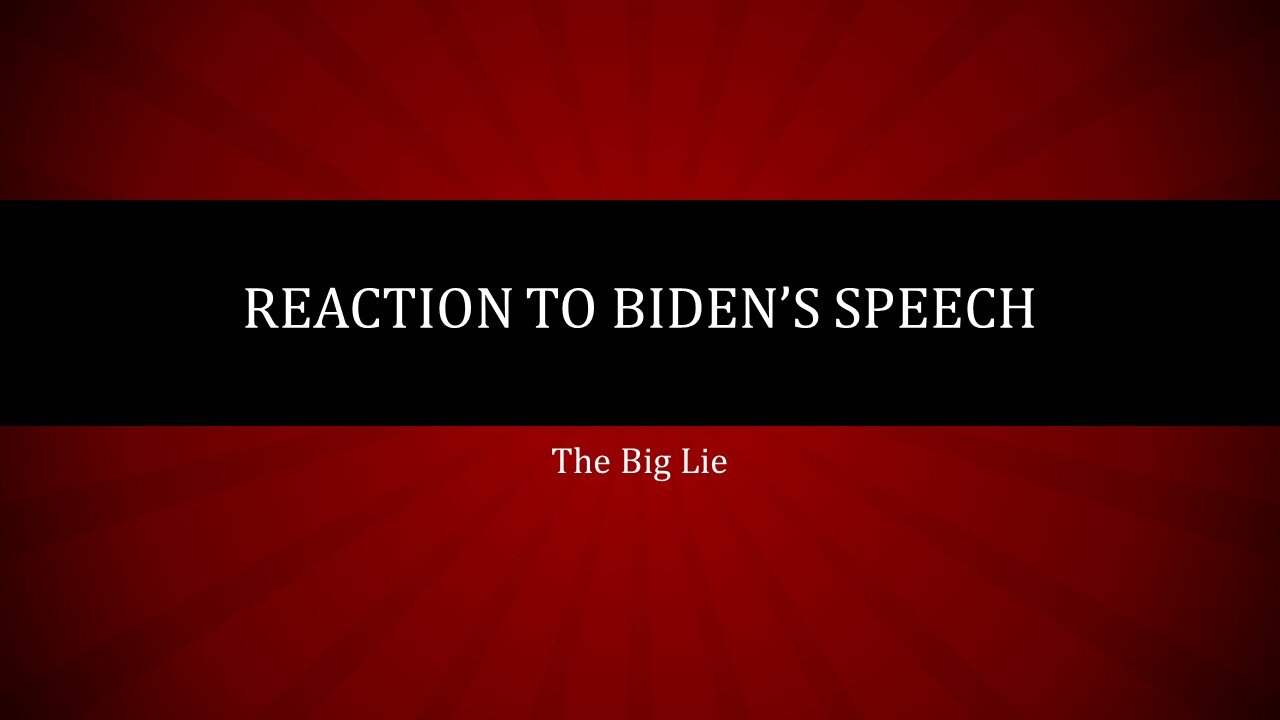 Reaction to Biden's Speech