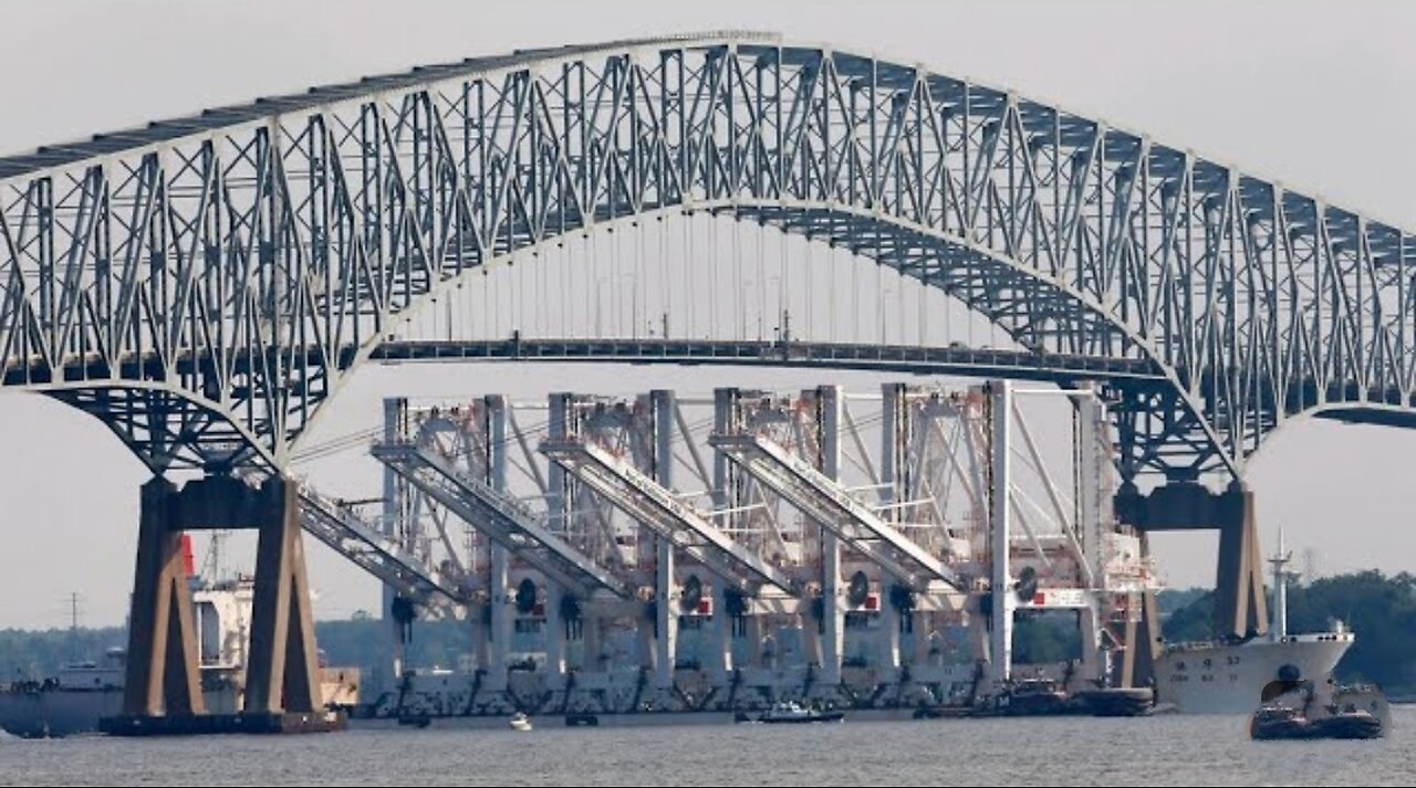 Francis Scott Key Bridge in Baltimore collapses after ship struck it, sending vehicles into water