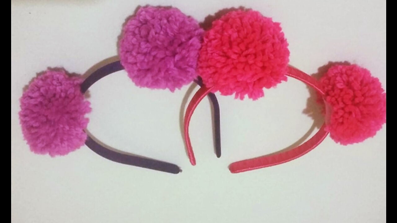 How to make a pom pom tiara