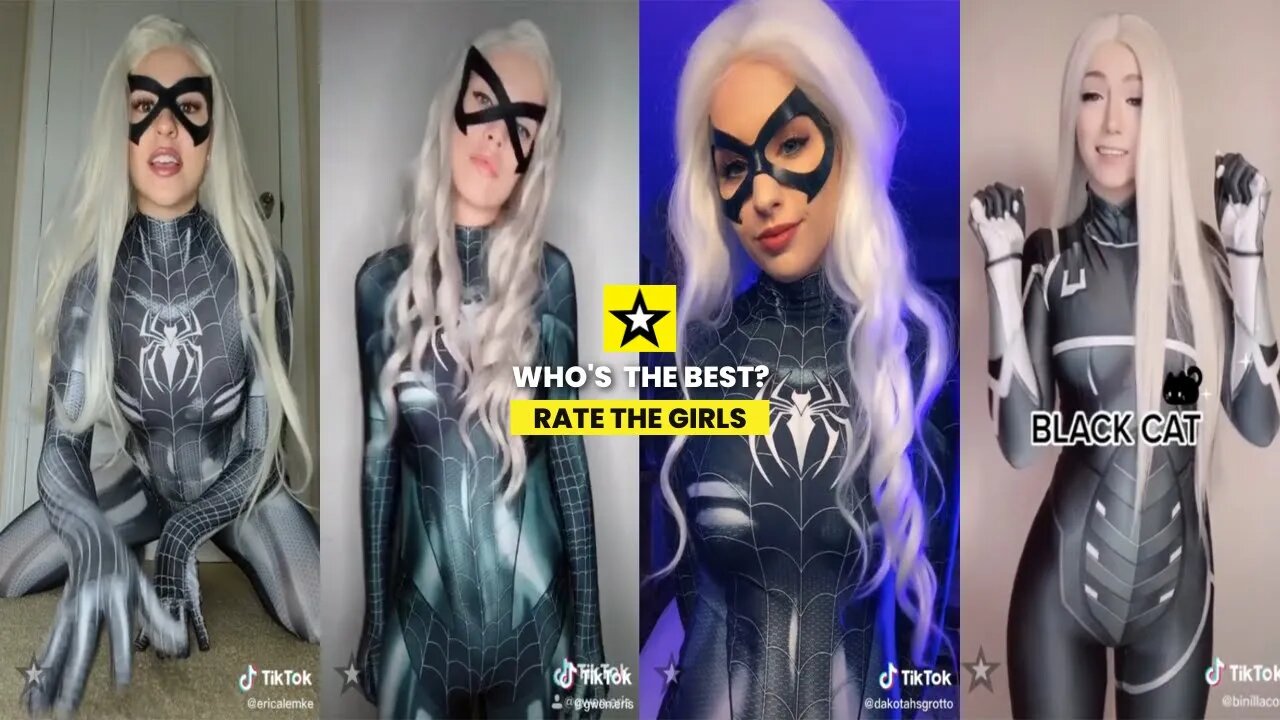 Rate the Girls: Best Spiderman Black Cat TikTok Cosplay Challenge #5 (Marvel) 🕷😼