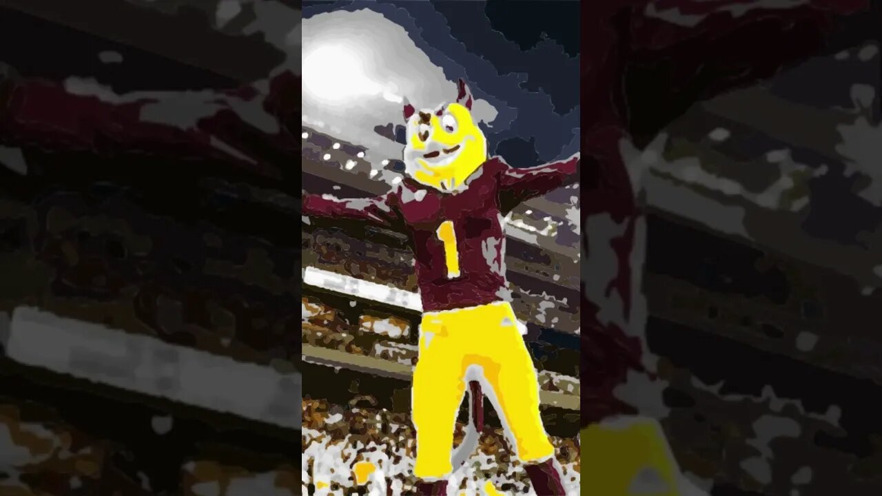 Sparky the Sun Devil art video #2023art #forksup #gameweek #collegefootball