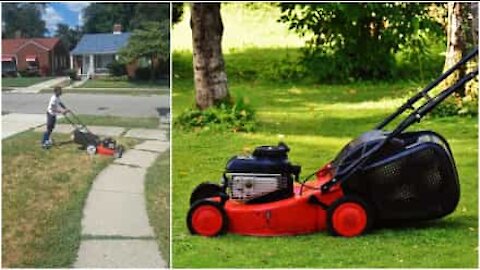 Taglia il prato con l'aiuto di un hoverboard!