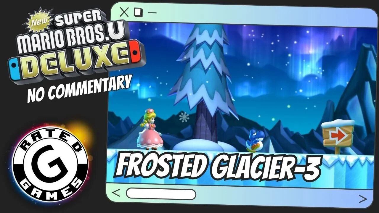 Frosted Glacier-3 - Prickly Goombas! ALL Star Coins - New Super Mario Bros U Deluxe No Commentary