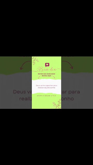 Mensagem diária para você!