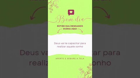Mensagem diária para você!