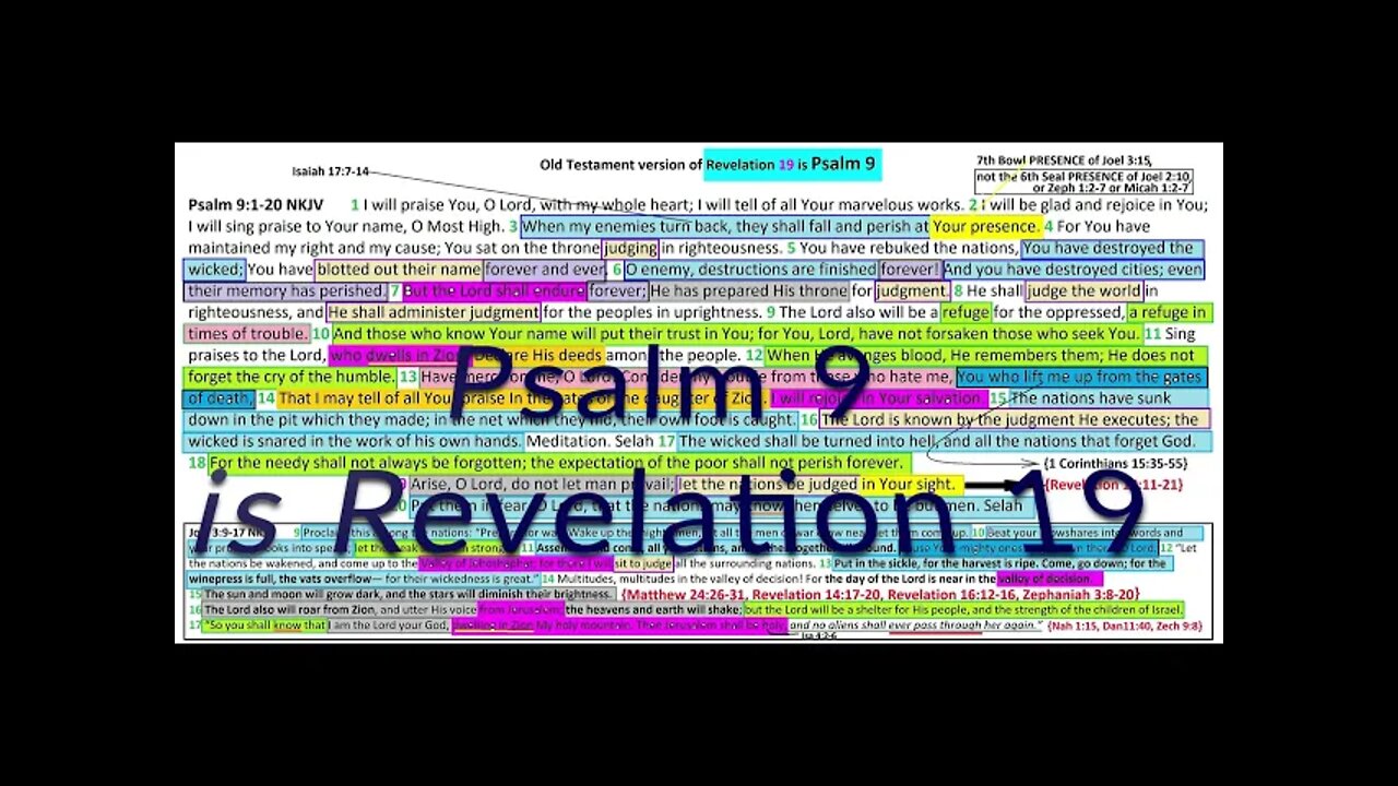 Psalm 9 is Revelation 19