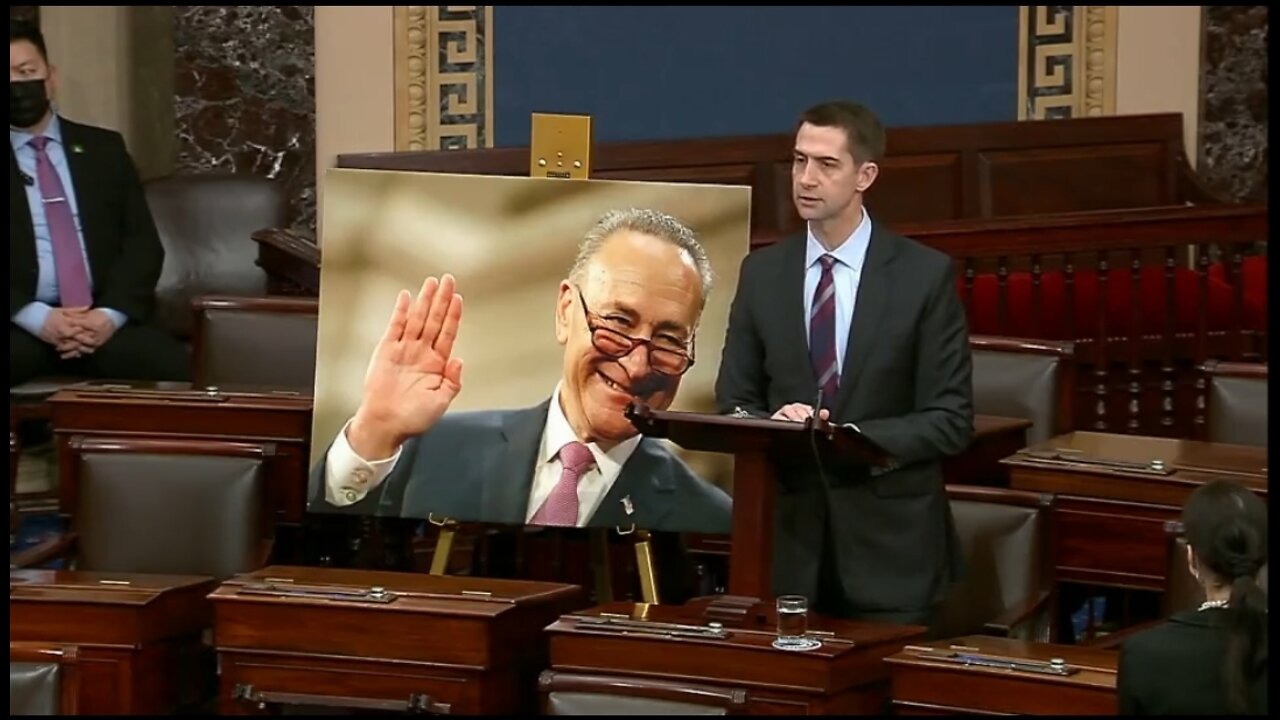 Sen Cotton Defends Filibuster Using Sen Schumer's Own Words