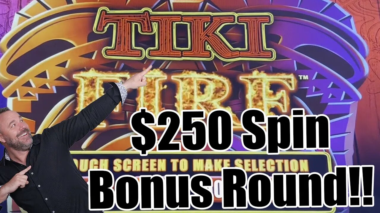 Tiki Fire - $250 Bonus Round! Lightning Link! Nice Jackpot!