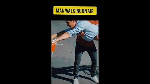 man walking on air