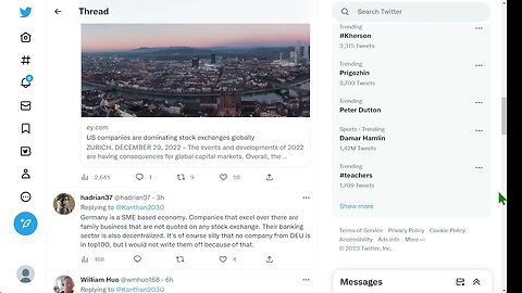 🟨 沒有一家德國公司進入 2022 年世界上最有價值的 100 家公司。2007 年，德國有 7 家公司