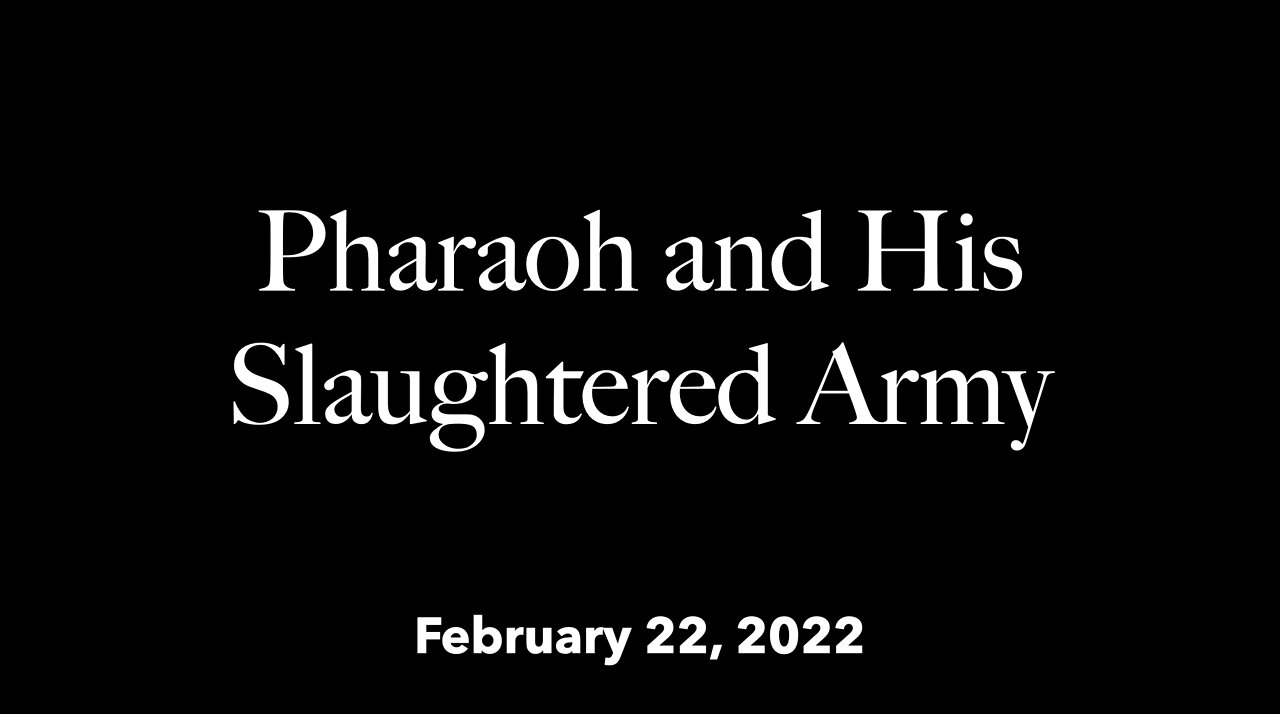 Full Prayer Night - Pharaoh and His Slaughtered Army Will be dumped in a heathen grave.