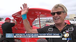 Stunt pilot Sean Tucker flies at Miramar