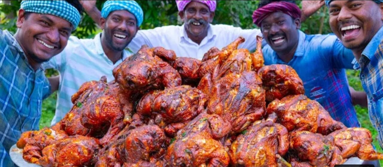 Chicken recipe cooking in village