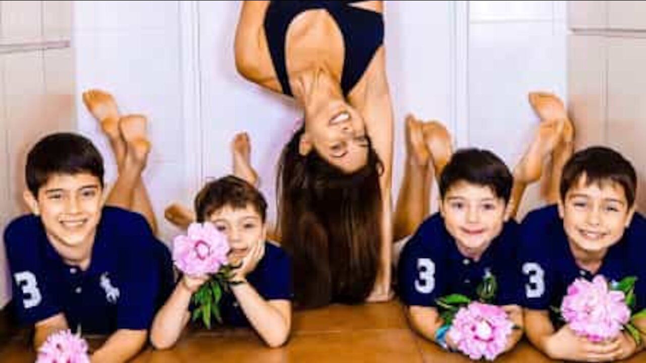 Mom pools resources and "swims" off kitchen island