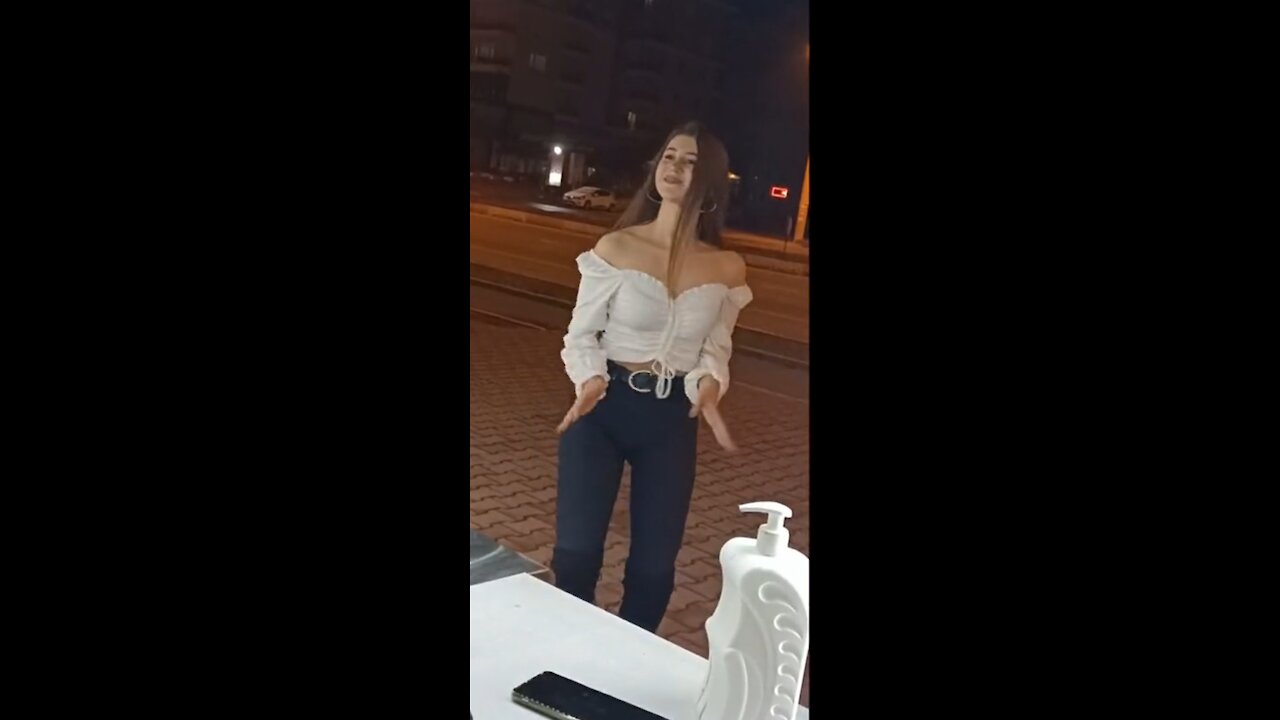 Beautiful girl doing