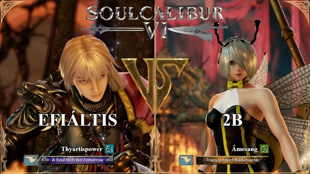 SoulCalibur VI — Thyartispower (Efiáltis) VS Amesang (2B) | Xbox Series X Casual