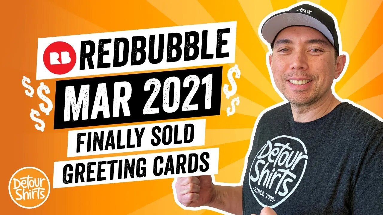 My RedBubble Income Report & Analytics March 2021 💰Sold a bunch of Greeting Cards