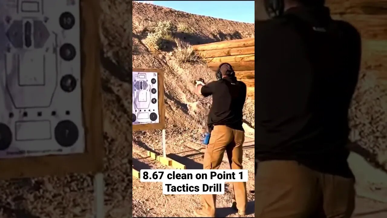 8.67 clean run on Point 1 Tactics Drill #shorts #firearmstraining #concealedcarry #rangeday