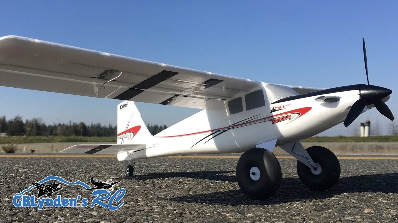 GBLynden's E-flite UMX Turbo Timber Flight Review In Strong Wind With Bonus Footage