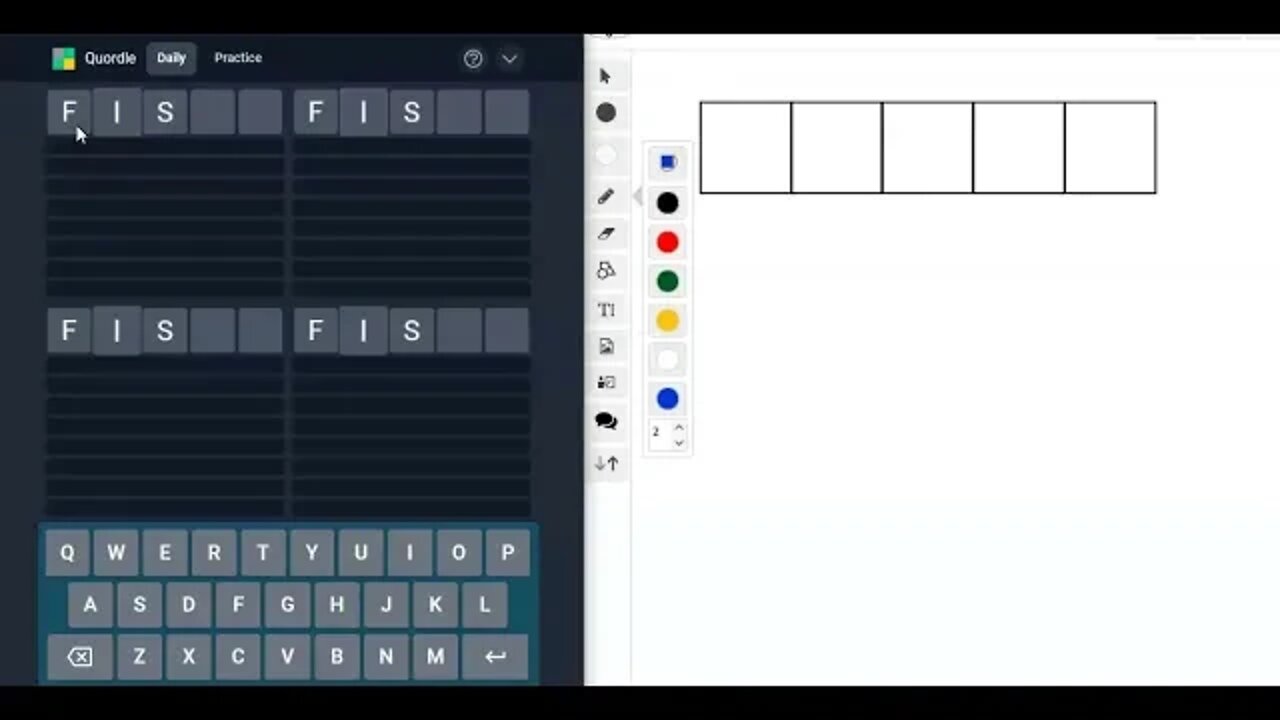 Quick Quordle of the Day for October 3, 2022 ... oops! I forgot to release this one!