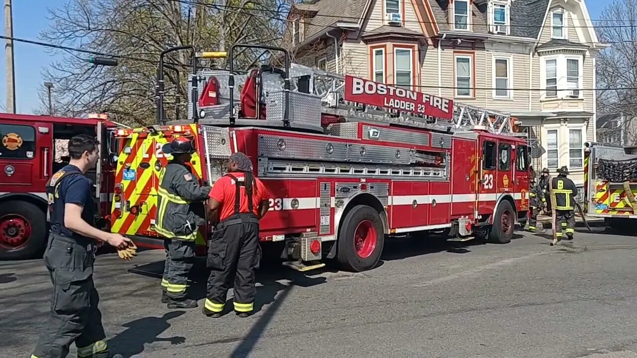 Boston fire department responded to 16 Quincy Street for small ceiling fire