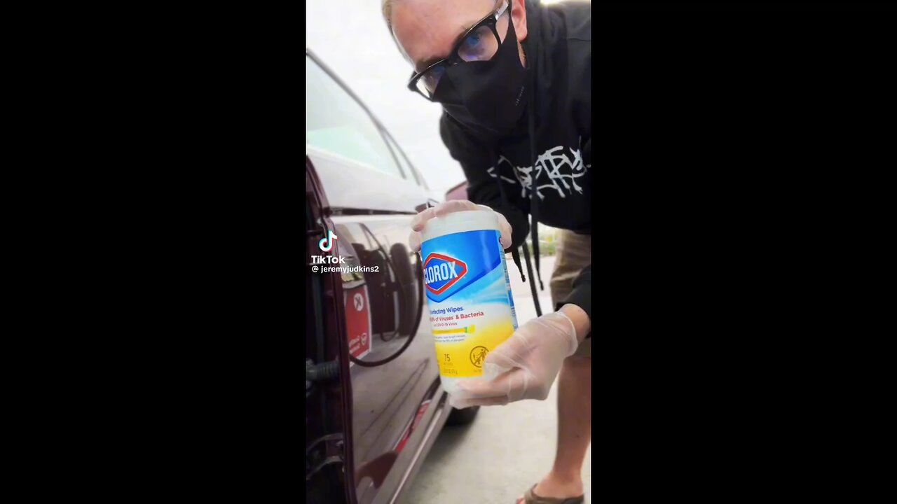 Clearly Mentally ill Man Pumps Gas