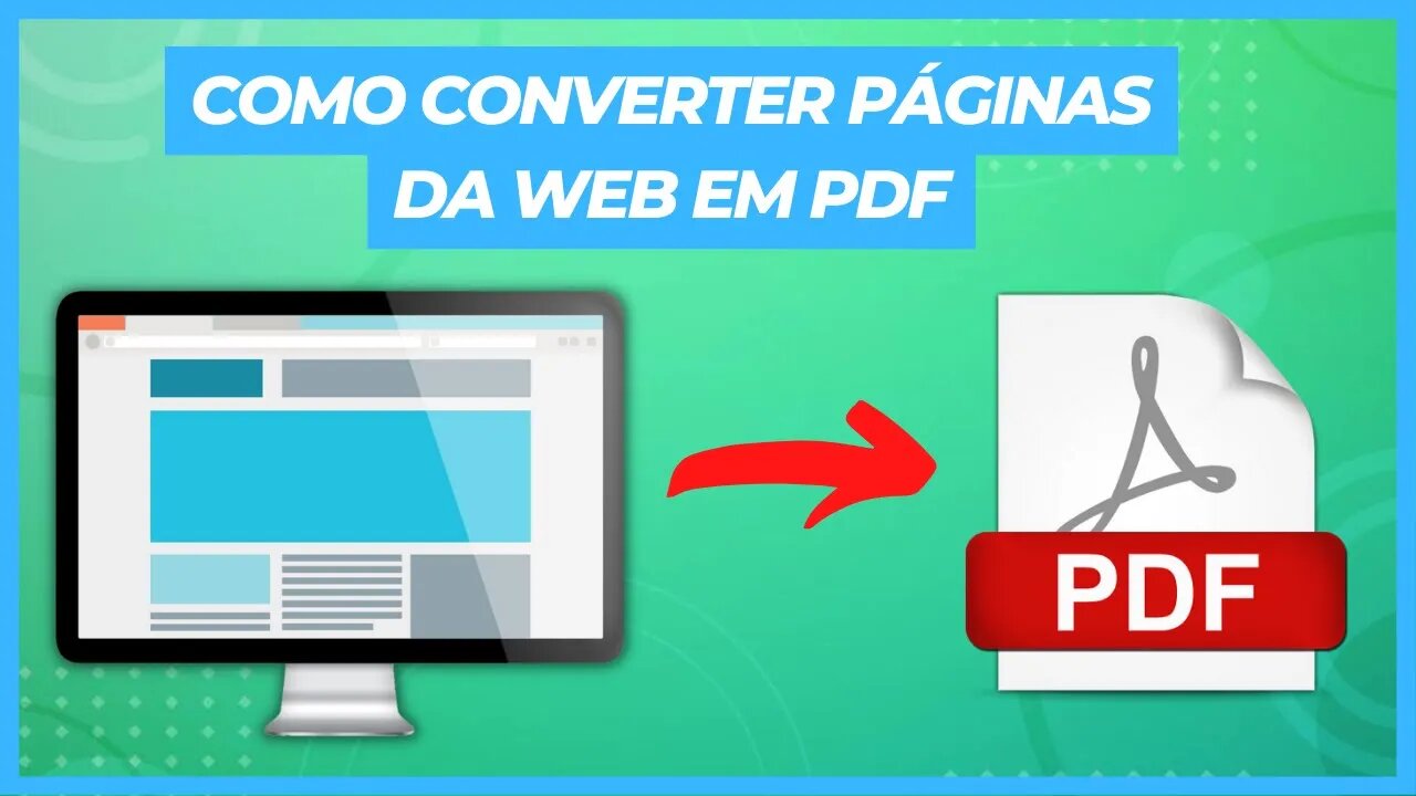 COMO CONVERTER PÁGINAS DA WEB EM PDF