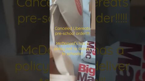 McDonald's pre-school delivery cancelled!!