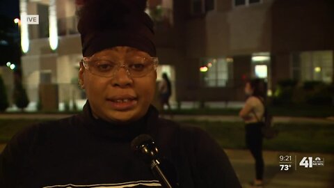 ‘I’m tired of people being hashtags’: During protest, mother speaks of fears for son