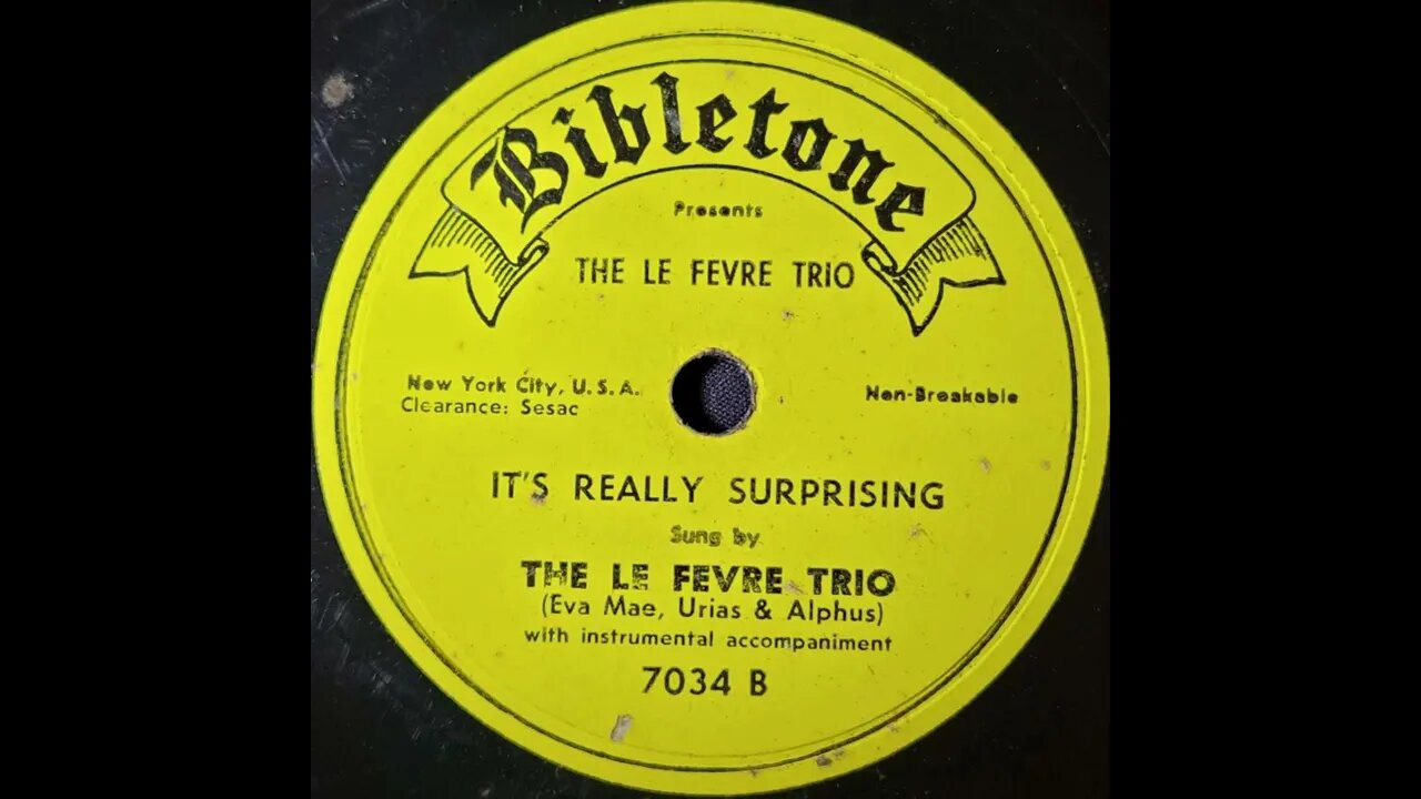 The Le Fevre Trio - It's Really Surprising