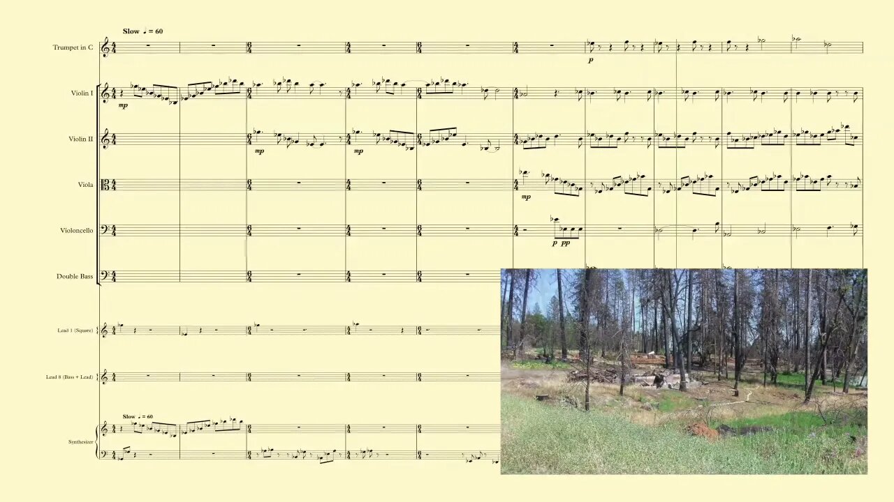 #Paradise #California in 2019 music for #trumpet, strings and videotape by Richard Burdick's 259 #3