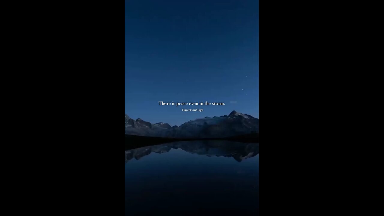 There is peace even in the storm