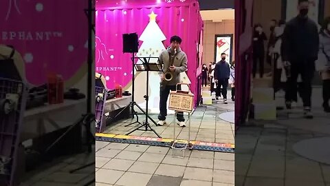 次中音薩克斯風街頭表演_鬼滅之刃_紅蓮華