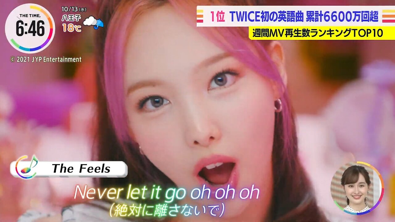 Twice in JP morning show 211013 (THE TIME)
