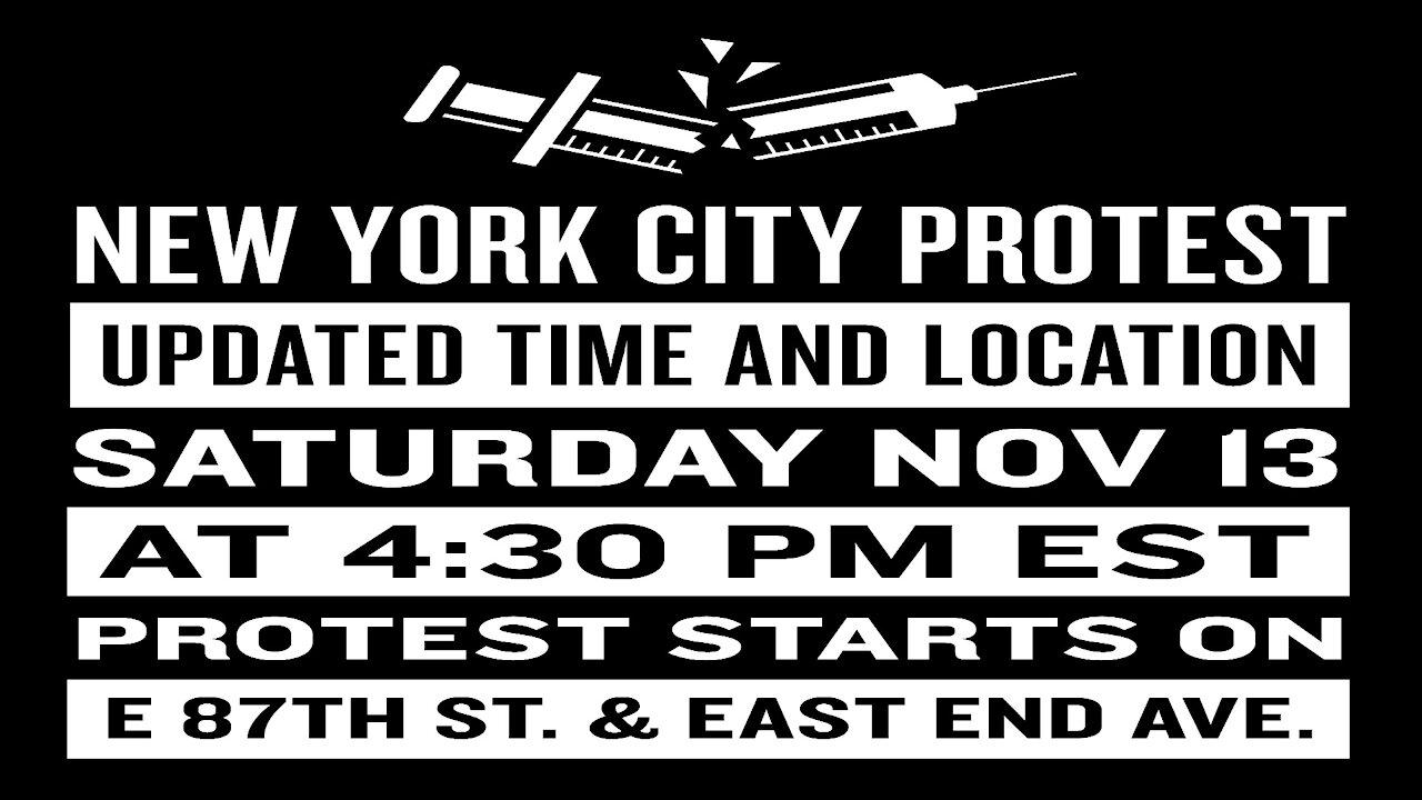 MASSIVE Anti-Mandate Protest Coming to NYC Mayor's Mansion 11/13