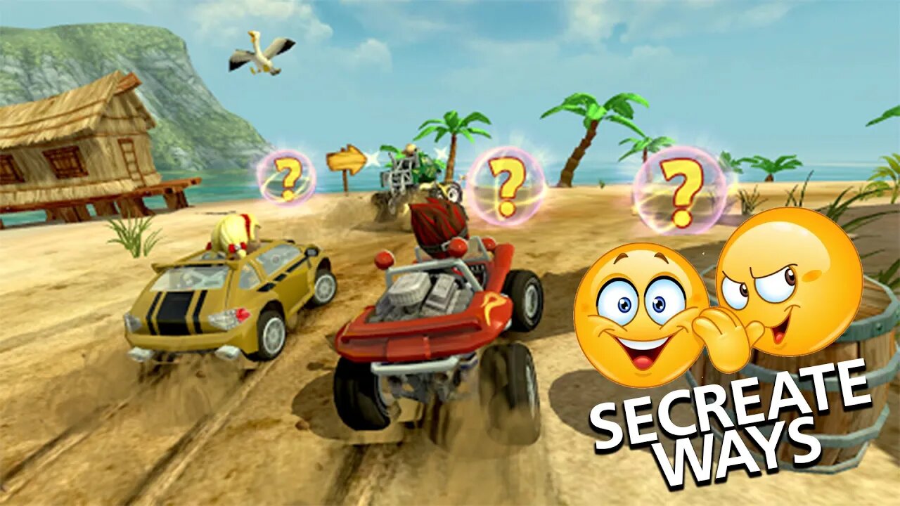 Beach Buggy Racing secrete ways (roads) 100% you must win race