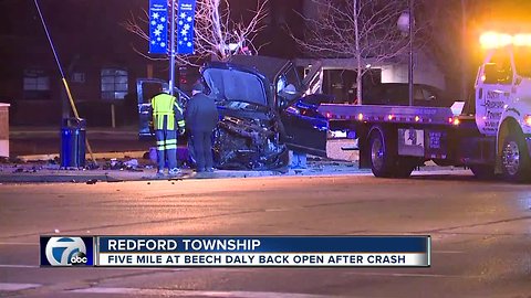 Five mile at beech daly back open after crash