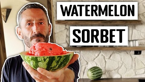 Easy Healthy Homemade Watermelon Sorbet (Only 3 Ingredients)