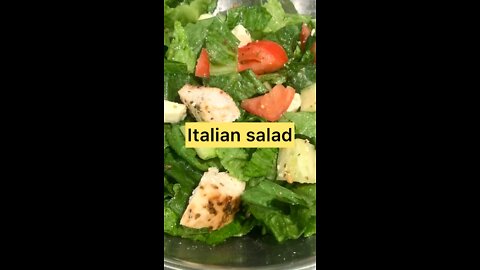 Italian salad with homemade Italian dressing.