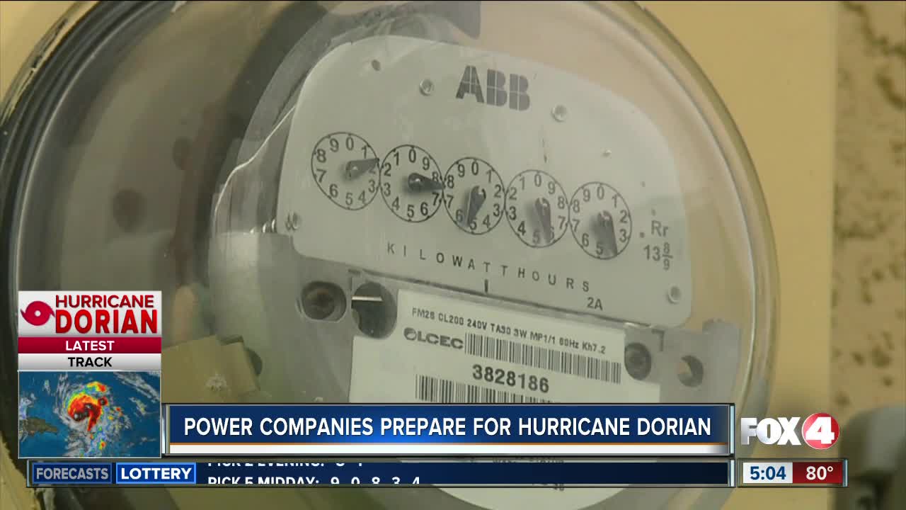 Power companies preparing for Hurricane Dorian