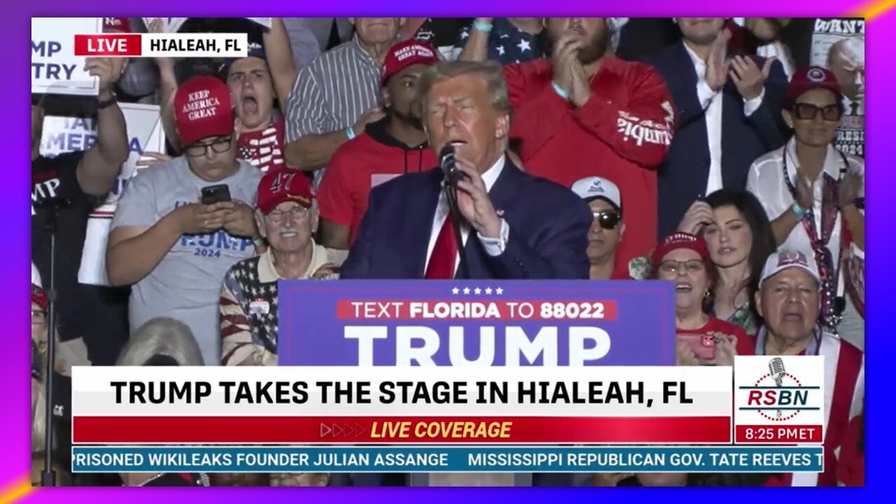 PRESIDENT TRUMP RALLY IN HIALEAH, FLORIDA - NOVEMBER 8, 2023