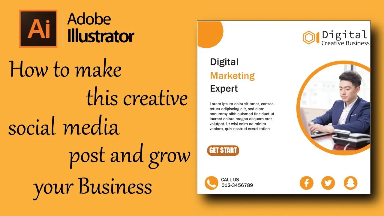 How to design a Social Media Ad | Graphic Design - Adobe Illustrator #socialmediaideas