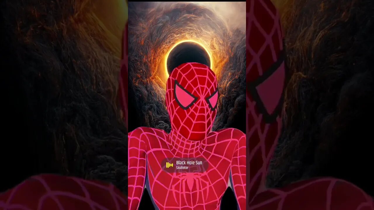 Spider-Man freaking out (getting sucked into a black hole)