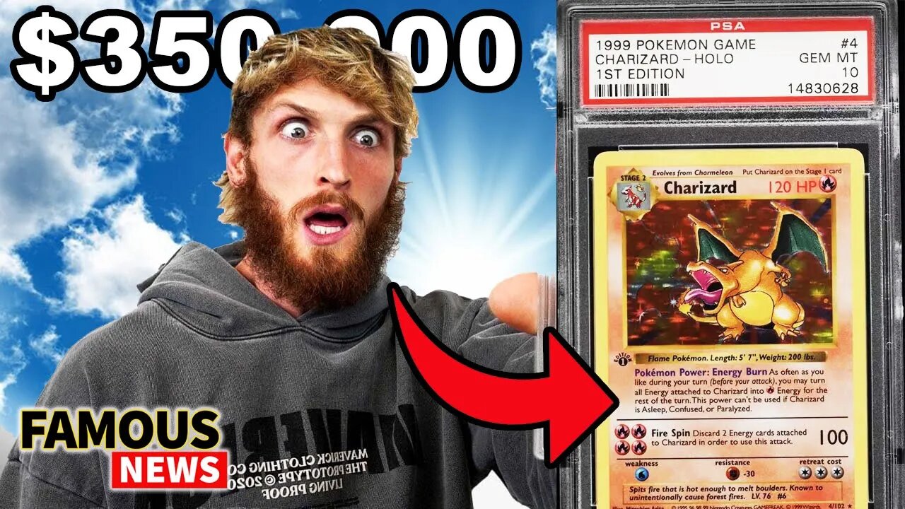 Rare Charizard Pokemon Card Was Sold For $350K | Famous News