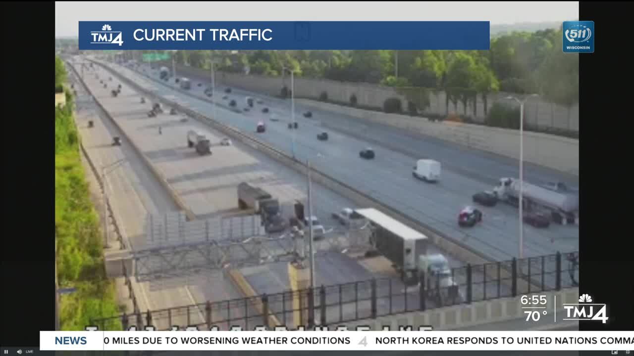 I-41 northbound at Grange Avenue closed due to vehicle fire