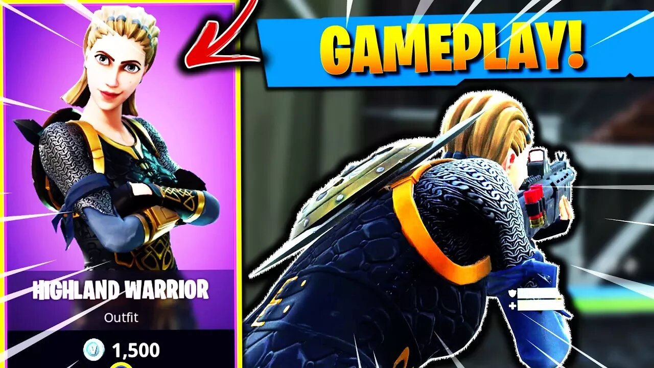 *NEW* "HIGHLAND WARRIOR GAMEPLAY!" - NEW "HIGHLAND WARRIOR SKIN GAMEPLAY IN FORTNITE" BATTLE ROYALE!