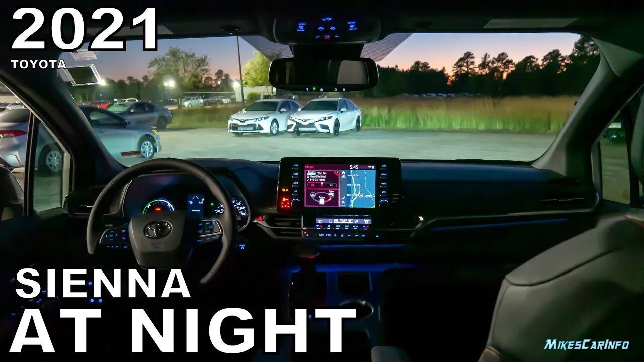 AT NIGHT: 2021 Toyota Sienna - Interior & Exterior Lighting Overview