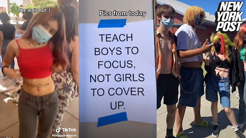 Teens protest high school's 'sexist' dress code: 'Am I distracting?'