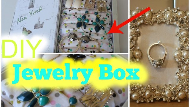 DIY jewelry holder box: Spring room decor